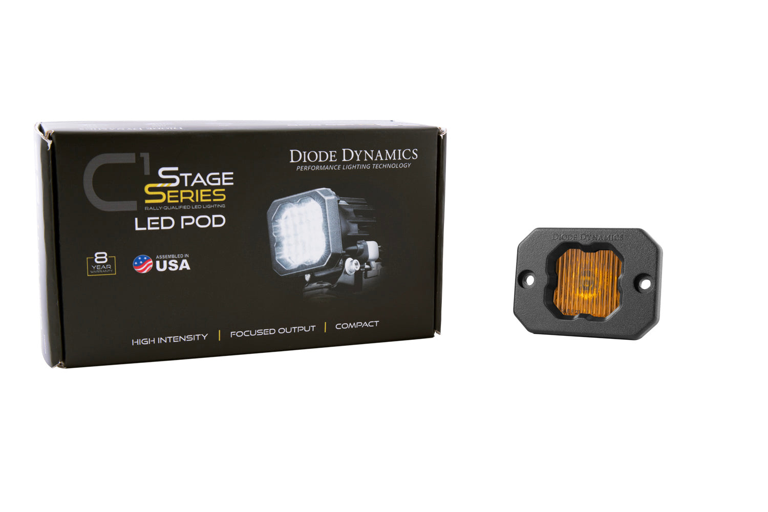 Stage Series C1 LED Pod Sport Yellow Wide Standard ABL Each Diode Dynamics-Offroad Scout