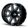 Load image into Gallery viewer, ION TYPE 141 GLOSS BLACK/MILLED SPOKES 20X12 8-180 -44MM 124.1MM-Offroad Scout