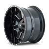 Load image into Gallery viewer, ION TYPE 141 GLOSS BLACK/MILLED SPOKES 20X12 6-135/6-139.7 -44MM 106MM-Offroad Scout