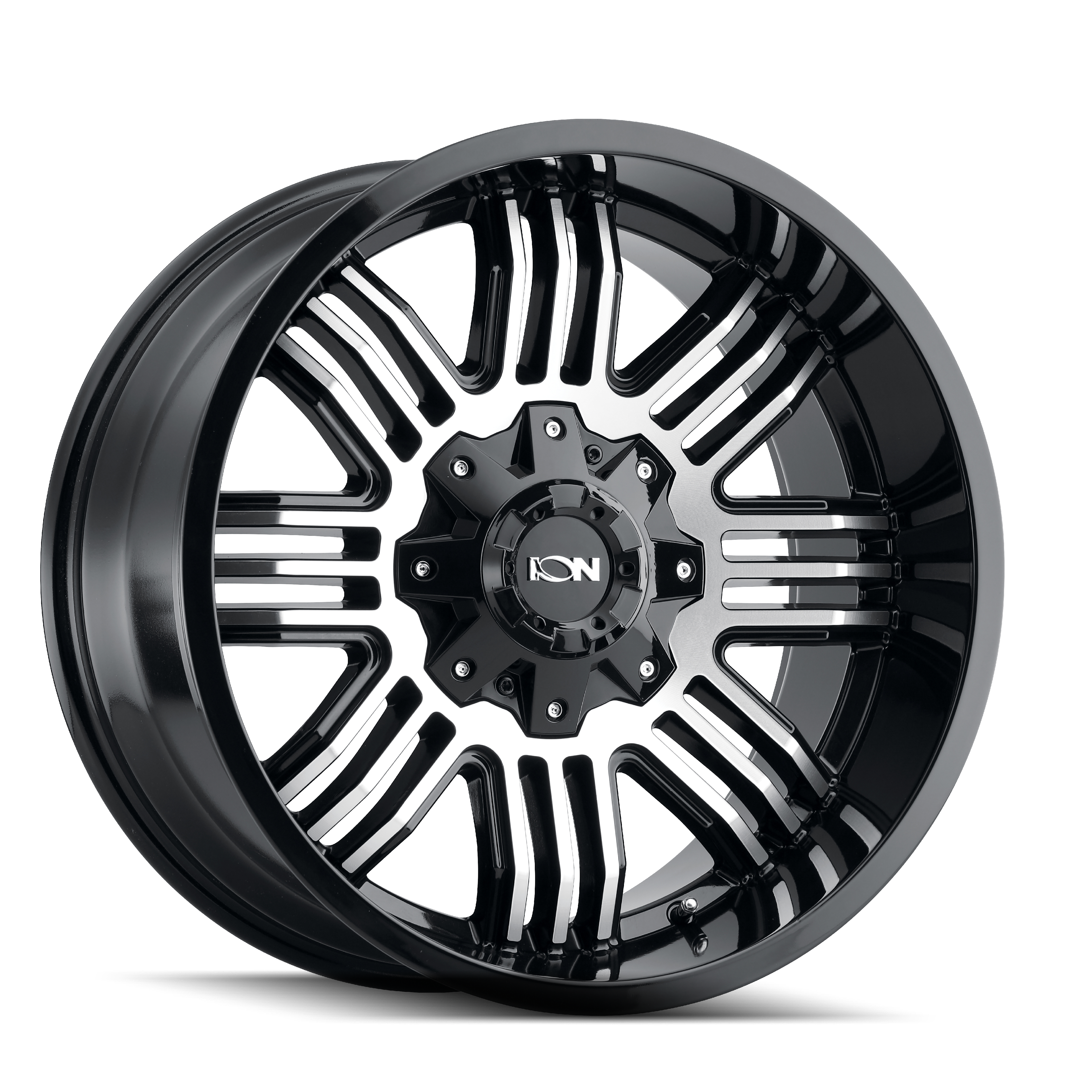 ION TYPE 144 BLACK/MACHINED 17X9 8-170 -12MM 125.2MM-Offroad Scout