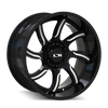 ION 151 GLOSS BLACK/MILLED 17X9 6-135 0MM 87MM-Offroad Scout