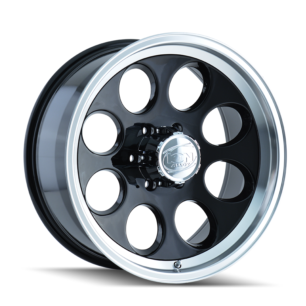 ION TYPE 171 BLACK/MACHINED LIP 15X8 5-120.65 -27MM 83.82MM-Offroad Scout