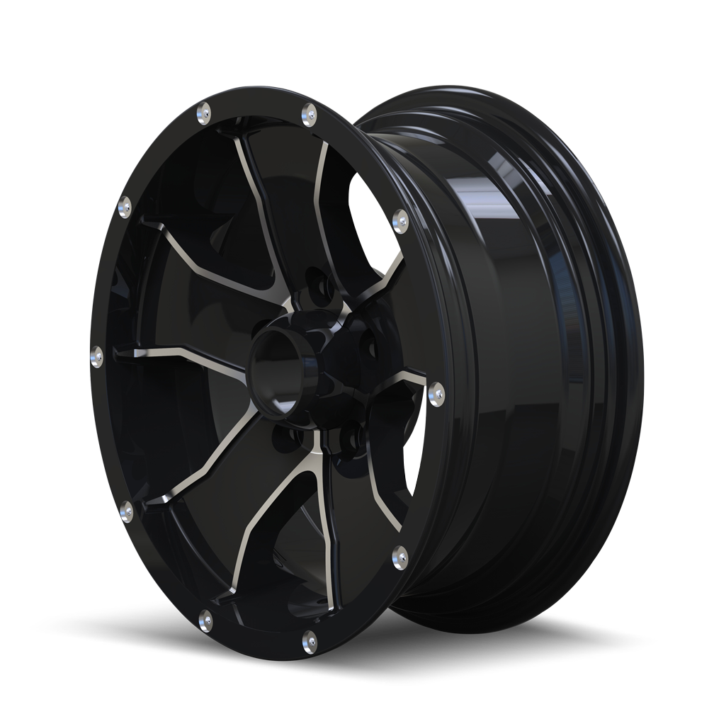 TRAILER WHEELS TYPE 14 BLACK/MACHINED FACE 15X6 6-139.7 0MM 108MM-Offroad Scout